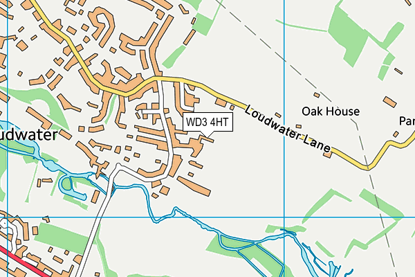 WD3 4HT map - OS VectorMap District (Ordnance Survey)