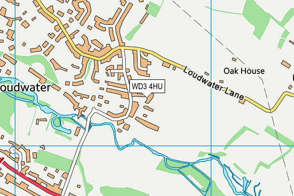 WD3 4HU map - OS VectorMap District (Ordnance Survey)