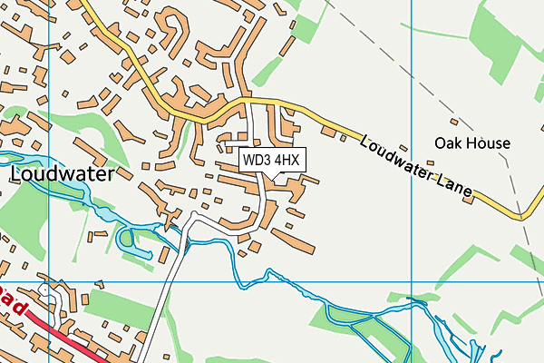 WD3 4HX map - OS VectorMap District (Ordnance Survey)