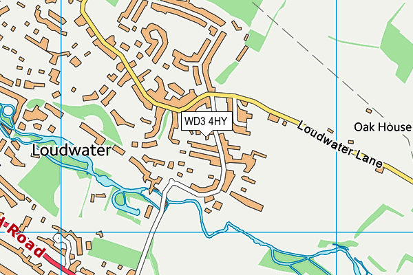 WD3 4HY map - OS VectorMap District (Ordnance Survey)