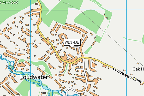WD3 4JE map - OS VectorMap District (Ordnance Survey)