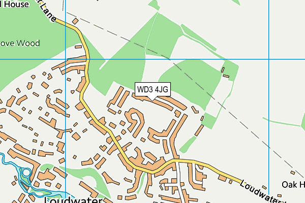 WD3 4JG map - OS VectorMap District (Ordnance Survey)