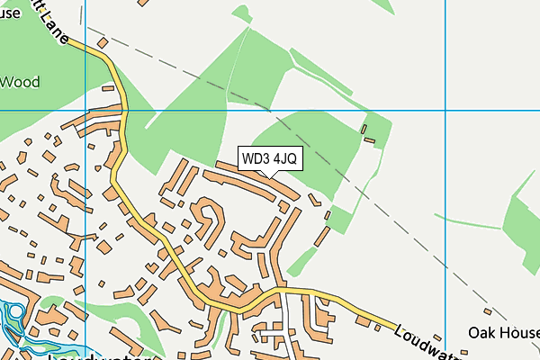 WD3 4JQ map - OS VectorMap District (Ordnance Survey)