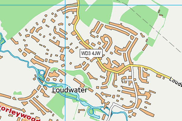WD3 4JW map - OS VectorMap District (Ordnance Survey)