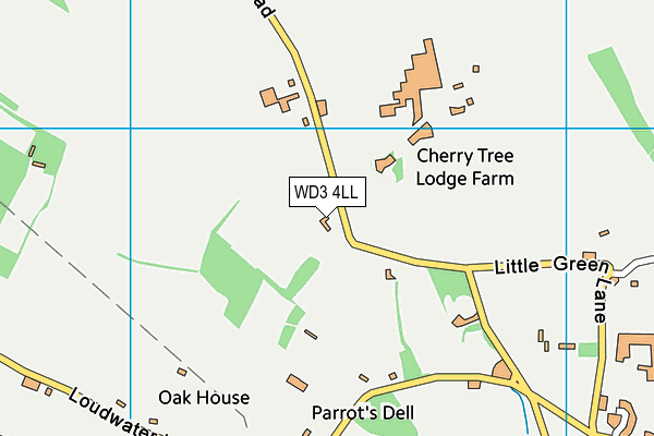 WD3 4LL map - OS VectorMap District (Ordnance Survey)