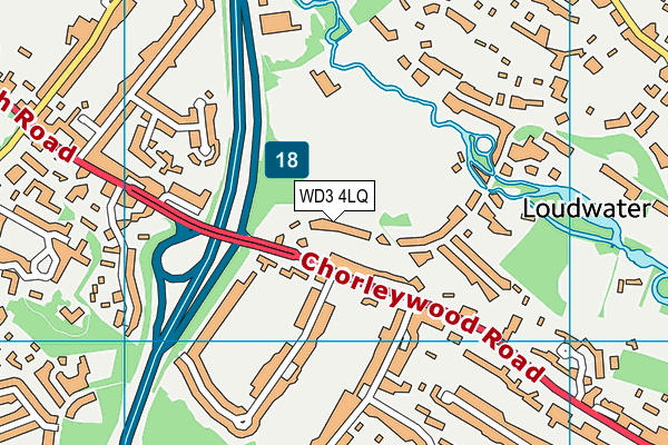 WD3 4LQ map - OS VectorMap District (Ordnance Survey)