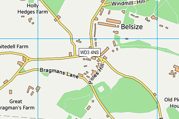 WD3 4NS map - OS VectorMap District (Ordnance Survey)