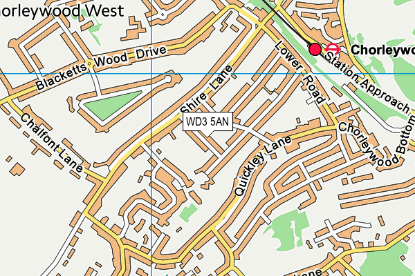 WD3 5AN map - OS VectorMap District (Ordnance Survey)