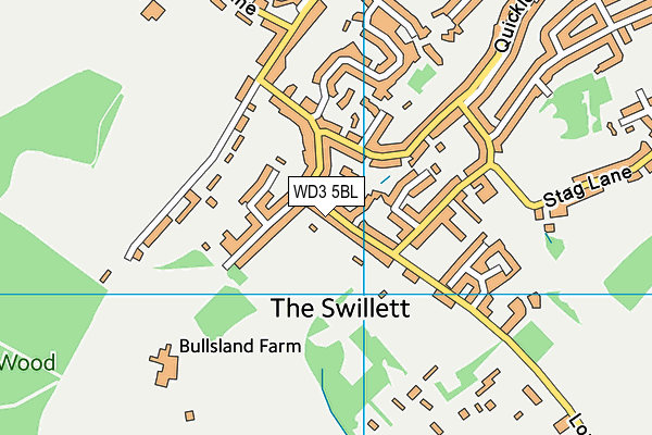 The Swillett map (WD3 5BL) - OS VectorMap District (Ordnance Survey)