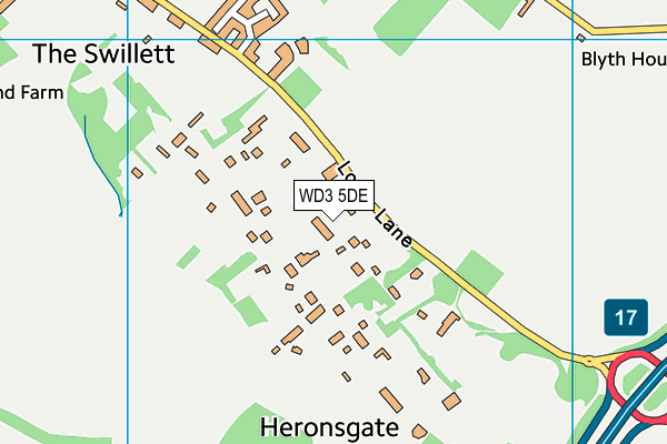 WD3 5DE map - OS VectorMap District (Ordnance Survey)