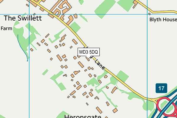 WD3 5DQ map - OS VectorMap District (Ordnance Survey)