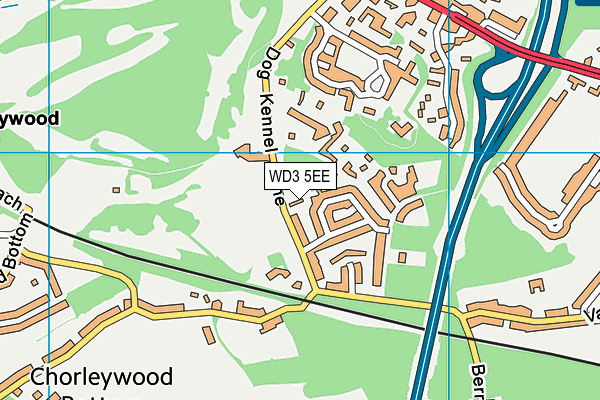 WD3 5EE map - OS VectorMap District (Ordnance Survey)
