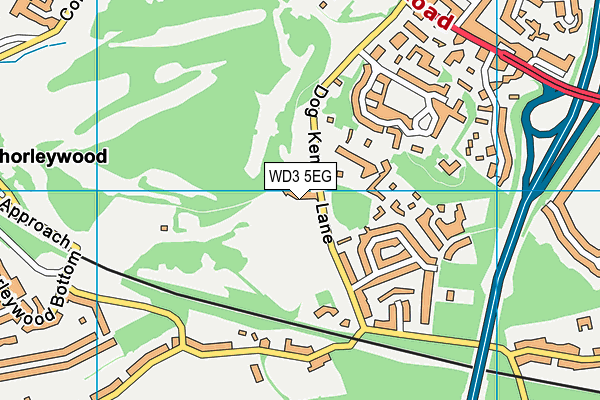 WD3 5EG map - OS VectorMap District (Ordnance Survey)