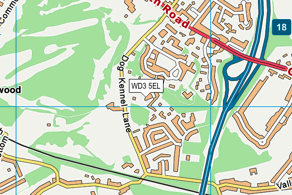 WD3 5EL map - OS VectorMap District (Ordnance Survey)