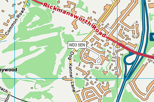 WD3 5EN map - OS VectorMap District (Ordnance Survey)