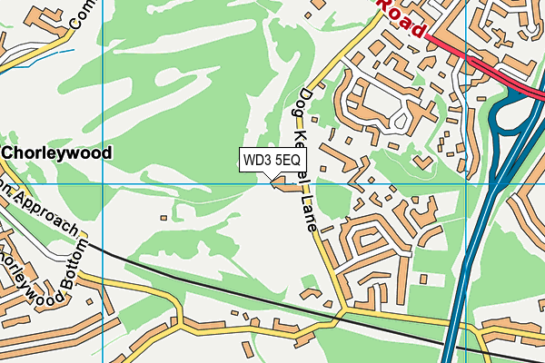 WD3 5EQ map - OS VectorMap District (Ordnance Survey)