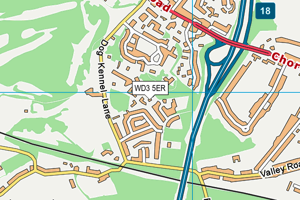 WD3 5ER map - OS VectorMap District (Ordnance Survey)