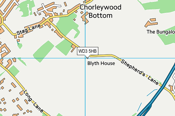 WD3 5HB map - OS VectorMap District (Ordnance Survey)