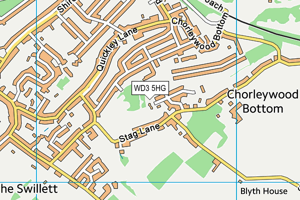 WD3 5HG map - OS VectorMap District (Ordnance Survey)