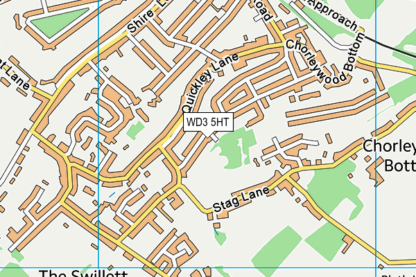 WD3 5HT map - OS VectorMap District (Ordnance Survey)