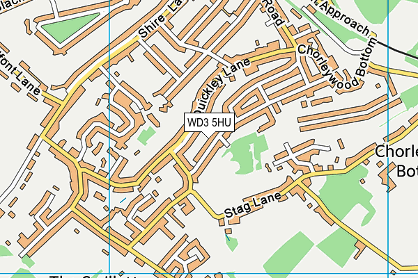 WD3 5HU map - OS VectorMap District (Ordnance Survey)