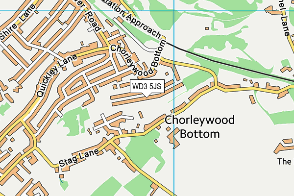 WD3 5JS map - OS VectorMap District (Ordnance Survey)