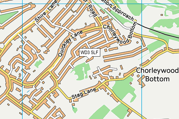WD3 5LF map - OS VectorMap District (Ordnance Survey)