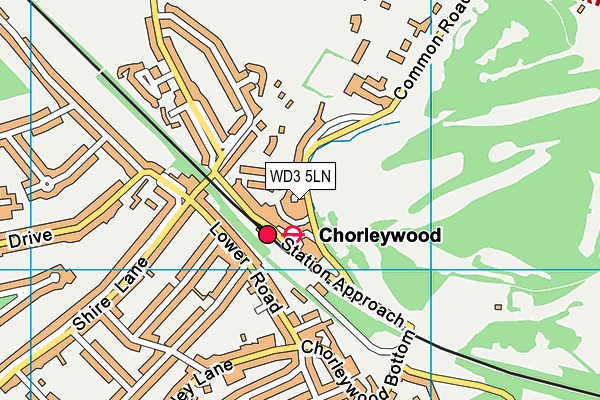 Chorleywood Golf Club map (WD3 5LN) - OS VectorMap District (Ordnance Survey)