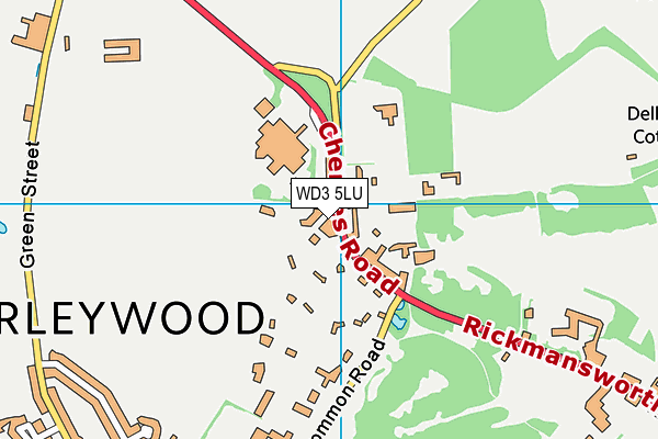 WD3 5LU map - OS VectorMap District (Ordnance Survey)