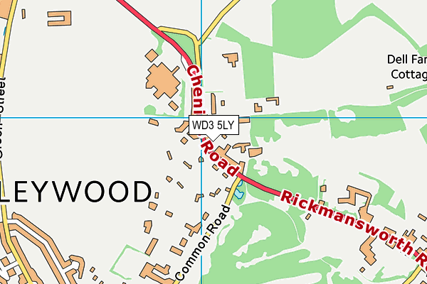 Chorleywood Football Club map (WD3 5LY) - OS VectorMap District (Ordnance Survey)