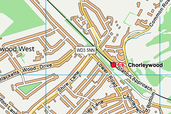 WD3 5NN map - OS VectorMap District (Ordnance Survey)