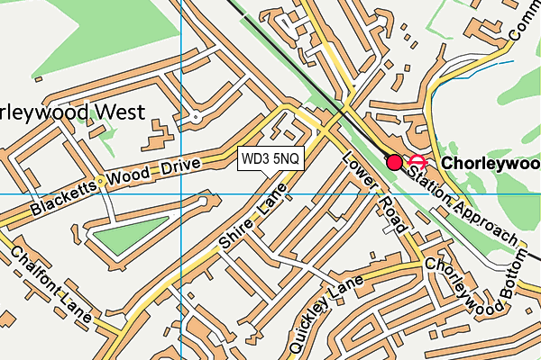 WD3 5NQ map - OS VectorMap District (Ordnance Survey)