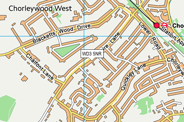 WD3 5NR map - OS VectorMap District (Ordnance Survey)