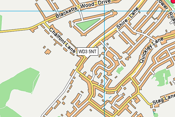 WD3 5NT map - OS VectorMap District (Ordnance Survey)