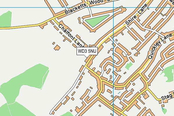 WD3 5NU map - OS VectorMap District (Ordnance Survey)