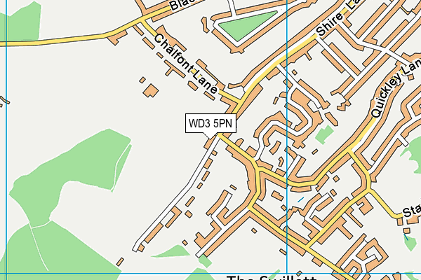 WD3 5PN map - OS VectorMap District (Ordnance Survey)
