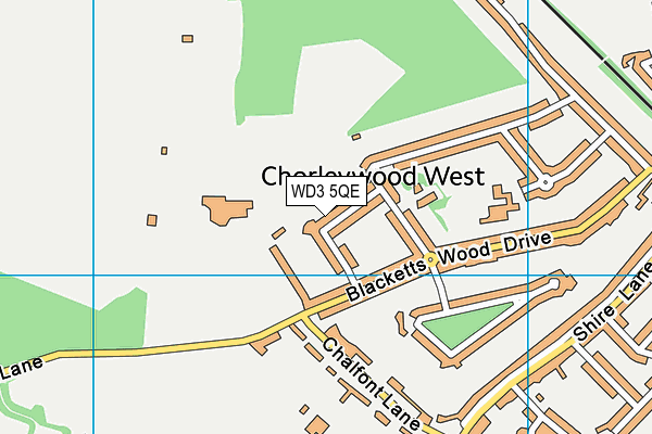 WD3 5QE map - OS VectorMap District (Ordnance Survey)
