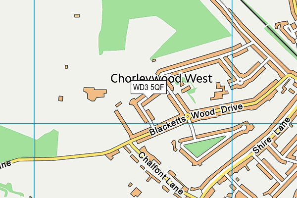 WD3 5QF map - OS VectorMap District (Ordnance Survey)