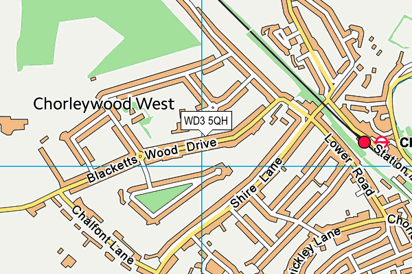 WD3 5QH map - OS VectorMap District (Ordnance Survey)
