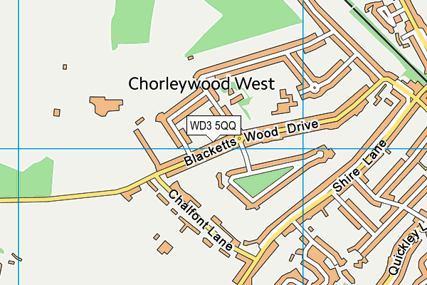 WD3 5QQ map - OS VectorMap District (Ordnance Survey)