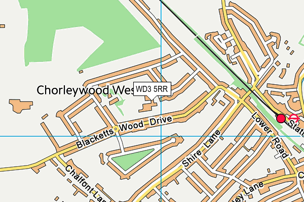 WD3 5RR map - OS VectorMap District (Ordnance Survey)