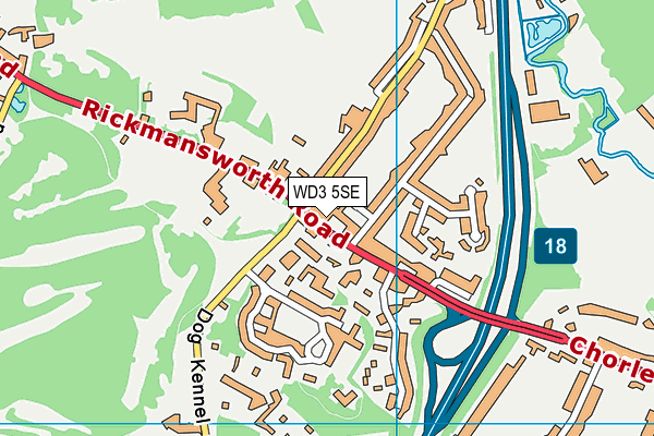 WD3 5SE map - OS VectorMap District (Ordnance Survey)