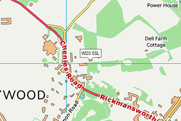 Chorleywood House Grounds map (WD3 5SL) - OS VectorMap District (Ordnance Survey)