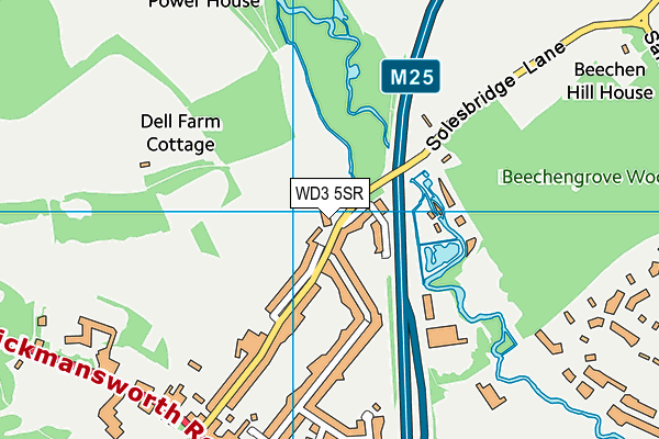 WD3 5SR map - OS VectorMap District (Ordnance Survey)