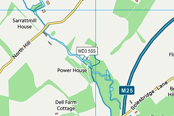 WD3 5SS map - OS VectorMap District (Ordnance Survey)