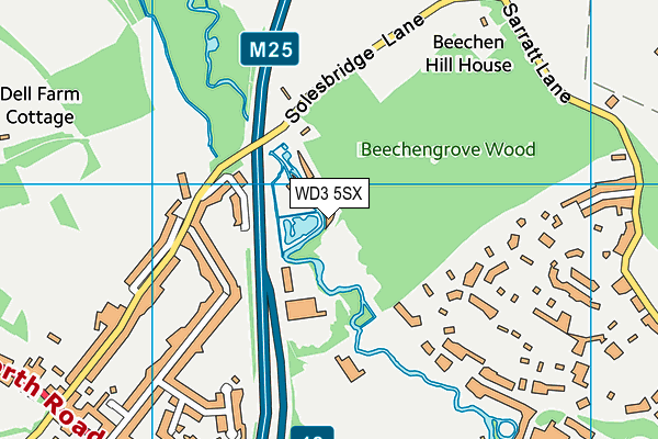 WD3 5SX map - OS VectorMap District (Ordnance Survey)