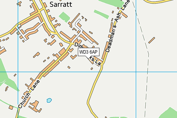 WD3 6AP map - OS VectorMap District (Ordnance Survey)