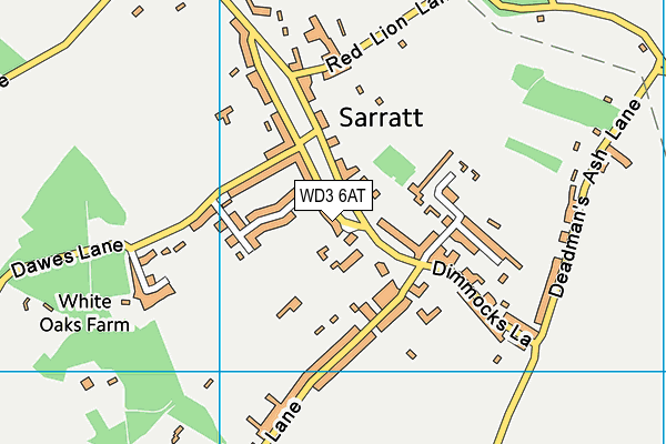 WD3 6AT map - OS VectorMap District (Ordnance Survey)
