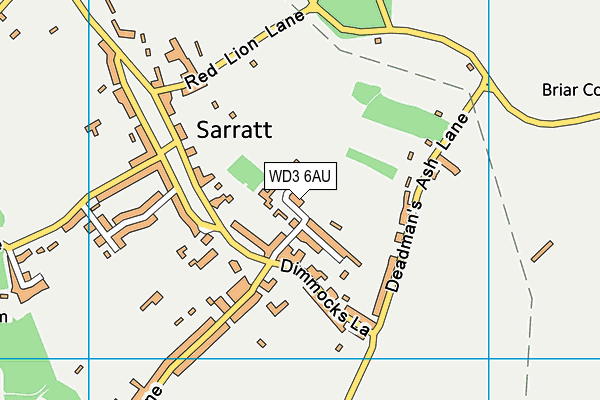 WD3 6AU map - OS VectorMap District (Ordnance Survey)