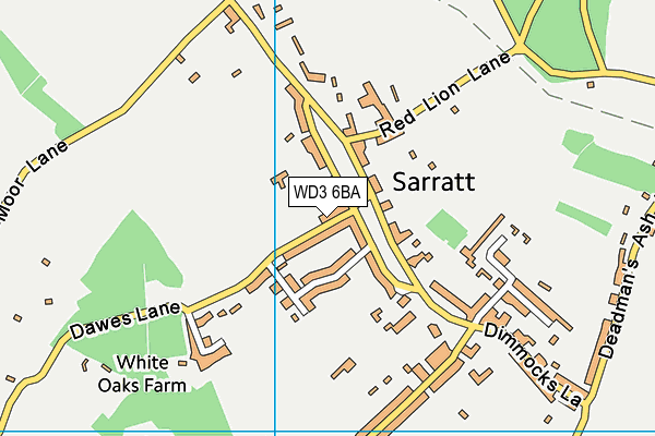 WD3 6BA map - OS VectorMap District (Ordnance Survey)